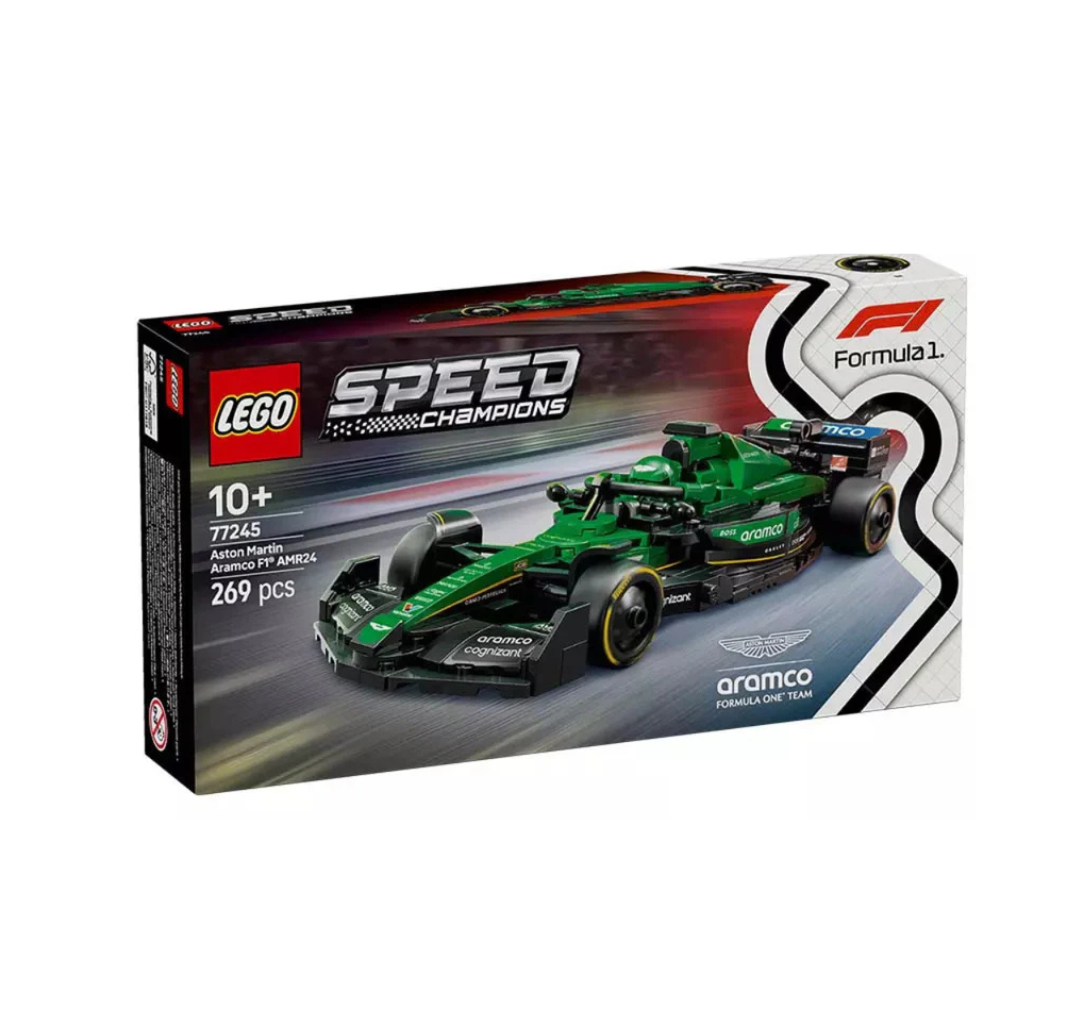 LEGO Speed Champions Aston Martin Aramco F1 AMR24 Race Car. 77245