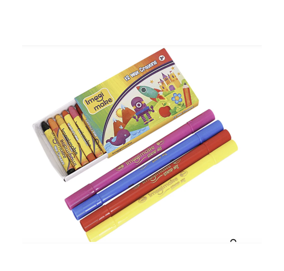 Imagimake Stamp Art Animal Kingdom for kids 3Y+, Multicolour
