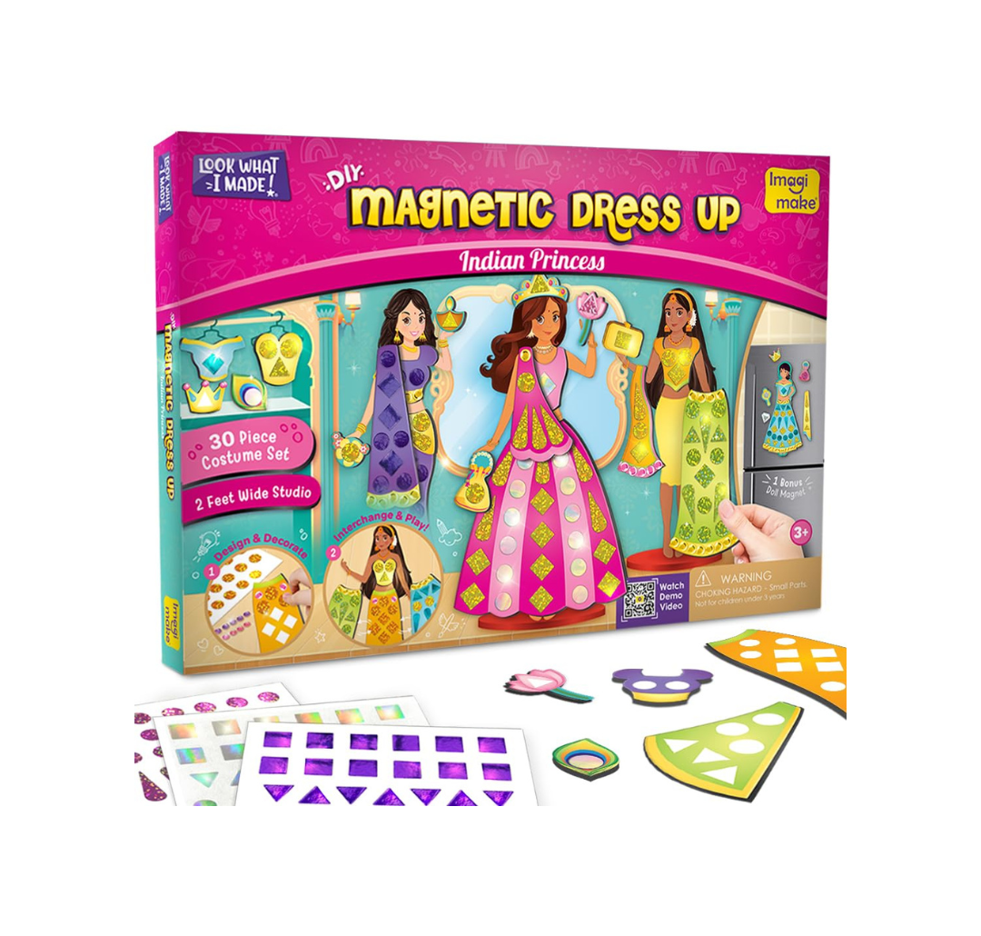 Imagimake DIY Magnetic Dress-Up Indian Princess.