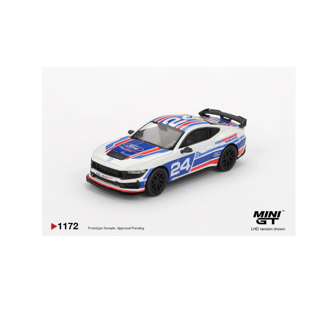 MINI GT 1172 FORD MUSTANG DARK HORSE #24 FORD PERFORMANCE RACING SCHOOL.