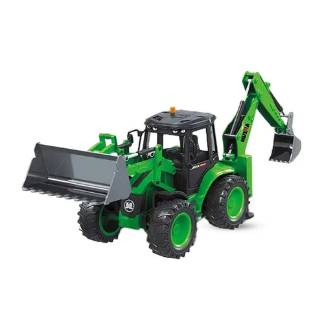 OUKAFEN Huina Remote Control 9 Channel 1:14 1579 Heavy Duty Backhoe Loader Bulldozer (JCB)