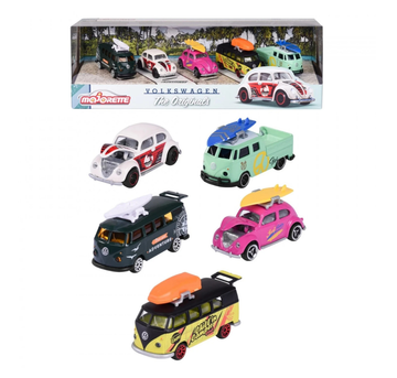 Majorette Volkswagen Gift Set With Colorful Chic Toy Cars With Rotating Wheels Features, Die Cast Vehicle, For Car Fans & Collector For 3+ Years Girls, Boys, Kids- Set Of 5, Multicolor