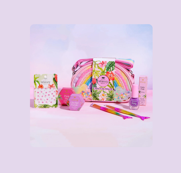 Whimsy Beauty 7‑Piece Safe & Organic Sling Bag Beauty Kit (Purple)