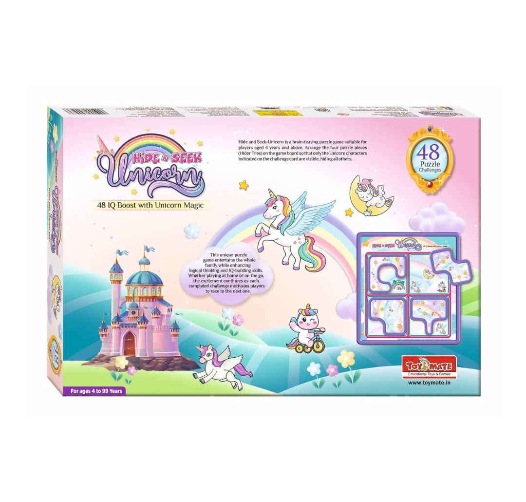 ToyMate Hide N Seek Unicorn IQ Puzzle Game (4+ Years)