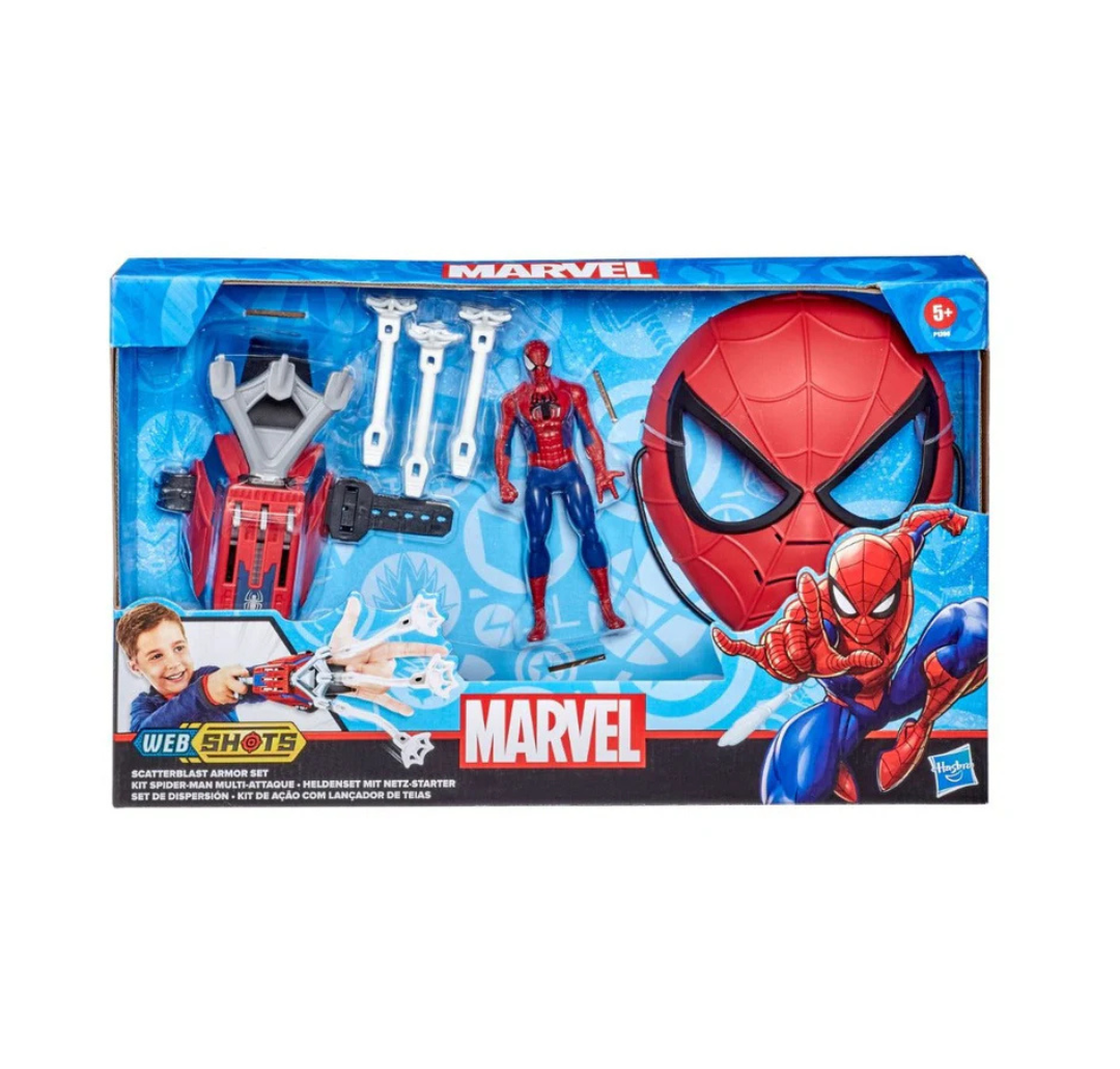 Marvel Spider‑Man Web Shots Scatterblast Armor Set Toy