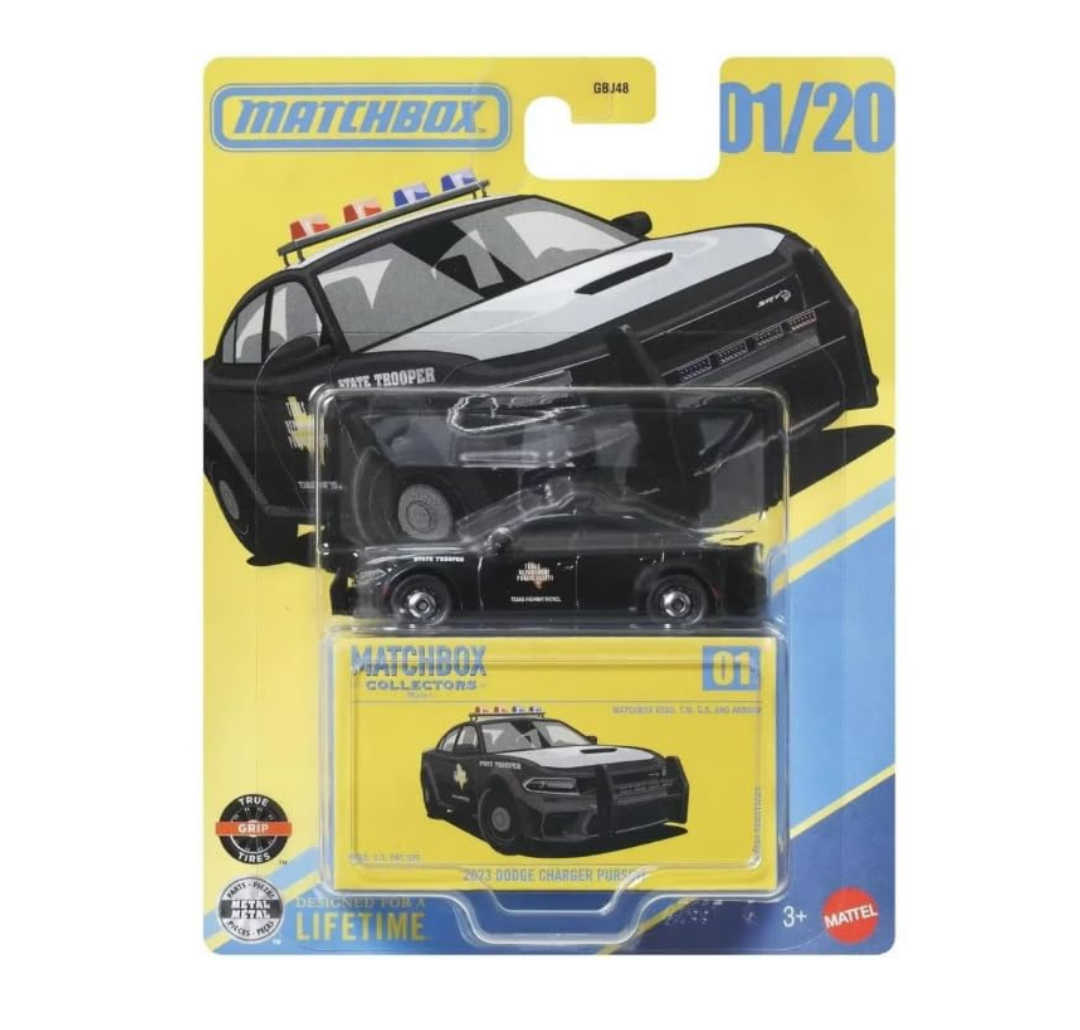 Matchbox Collectors - 2023 Dodge Charger Pursuit [Police Car] 01/20-1:64 Scale Diecast Toy Vehicle