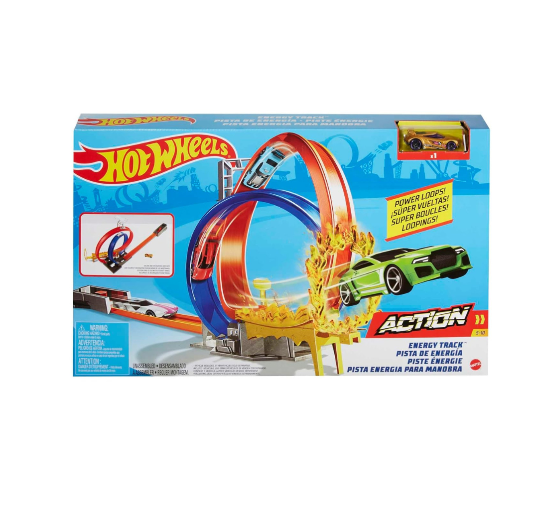 Hot Wheels Stunt Track Loop Flag Finish