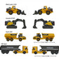Majorette Volvo Construction Vehicles– Excavator, Wheel Loader, Dump Truck, Articulated Hauler