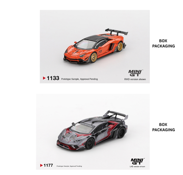 MINI GT 1133 LB*WORKS LAMBORGHINI AVENTADOR LIMITED EDITION ORANGE MDX 2025 BLISTER PACKAGING