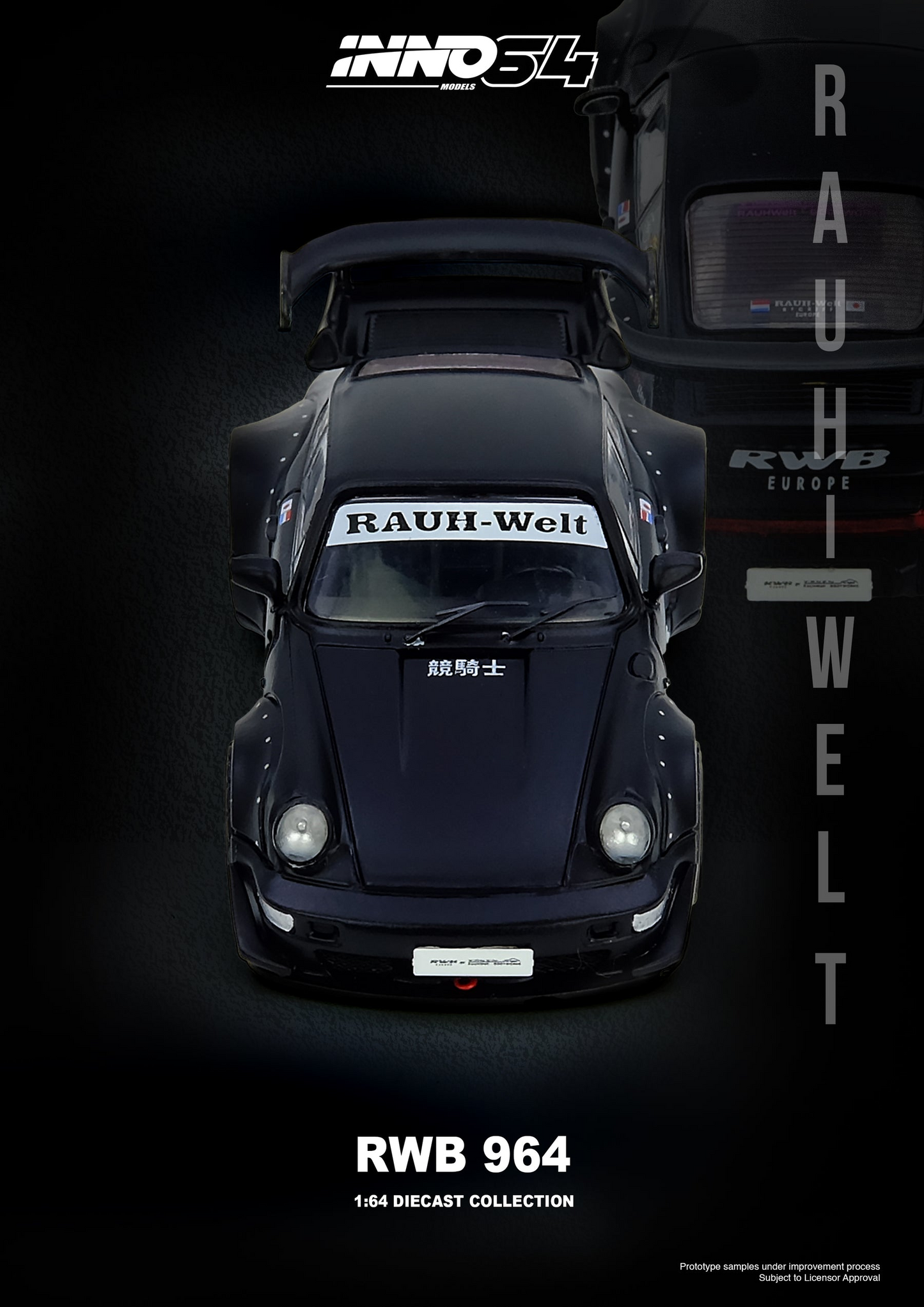 INNO64 PORSCHE RWB 964 BLACK MATT