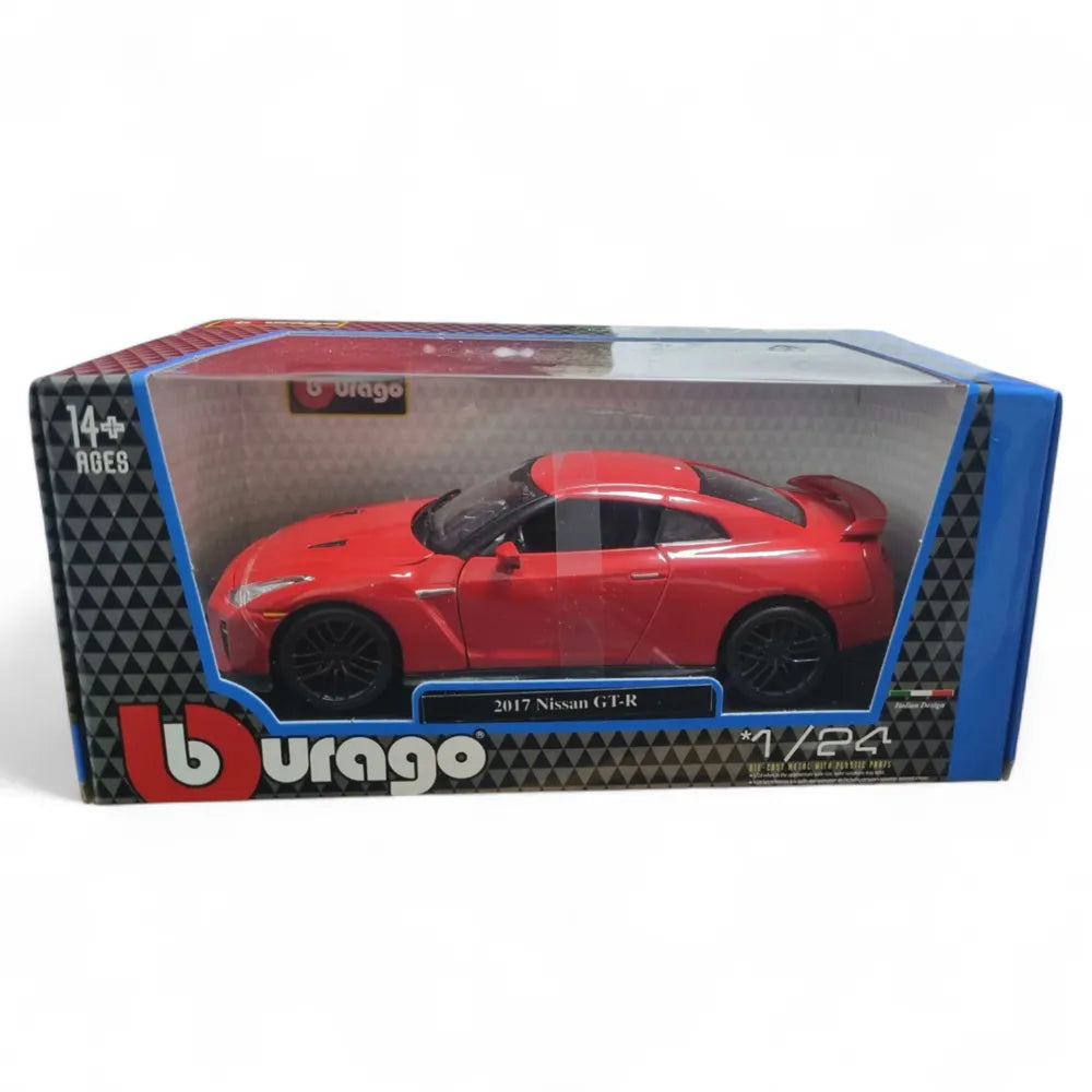 Burago 1:24 Scale 2017 Nissan GT-R R35 Diecast Car Model in Red