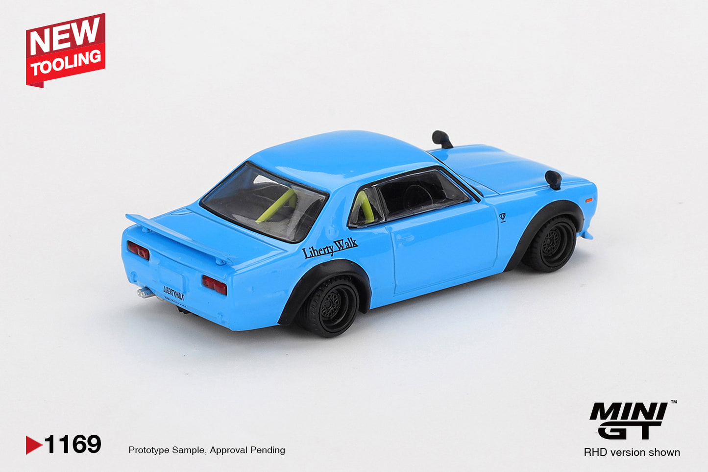 MINI GT 1169 NISSAN LB WORKS HAKOSUKA BABY BLUE