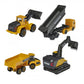 Majorette Volvo Construction Vehicles– Excavator, Wheel Loader, Dump Truck, Articulated Hauler
