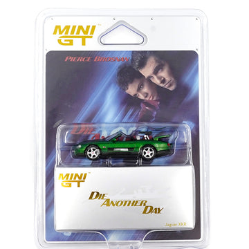 MINI GT JAGUAR 908 XKR DIE ANOTHER DAY BLISTER PACKAGING.