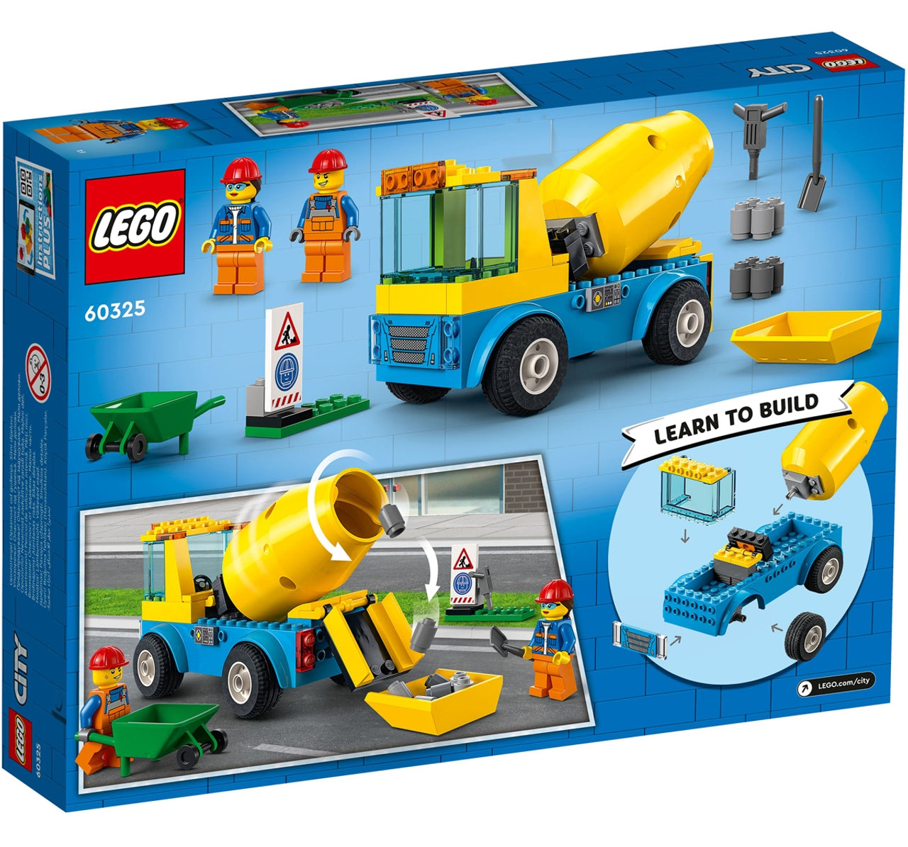 LEGO 60325 City Cement Mixer Truck.