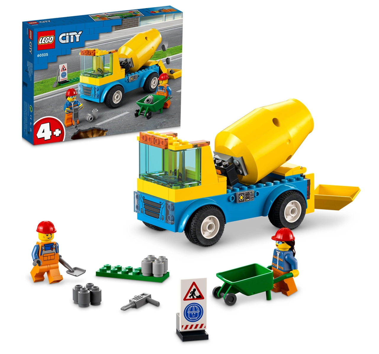 LEGO 60325 City Cement Mixer Truck.